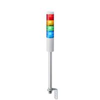 lr5-402lenw-rygb Patlite LR5 Series Red/Green/Amber/Blue Signal Tower, 4 Lights, 24 V dc, Pole Mount