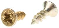 144-3472 RS PRO Pozidriv Countersunk Steel Wood Screw, Yellow Passivated, Zinc Plated, 3.5mm Thread, 12mm Length