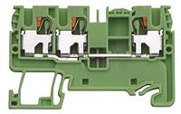 5620390550 Wieland 56.203.9055.0 WTP 2.5/4 PE Series Green, Yellow, 2.5mm², Single-Level, Plug In Termination, ATEX