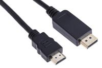 182-8791 RS PRO Male DisplayPort to Male HDMI, PVC  Cable, 1080p, 5m