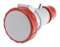 3181646 Scame IP66, IP67 Red Cable Mount 3P + E Industrial Power Socket, Rated At 16A, 415 V