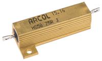 hs50-75r-j Arcol, 75Ω 50W Wire Wound Chassis Mount Resistor HS50 75R J ±5%