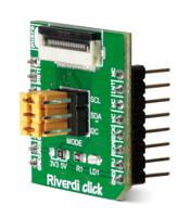 mikroe-2100 MikroElektronika MIKROE-2100, Riverdi Click LCD Add On Board With FT8xx, zif20