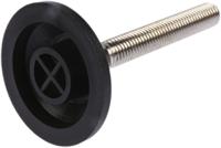 a090020 Nu-Tech Engineering M12 PA Reinforced Nylon Adjustable Foot, 600kg Static Load Capacity 10° Tilt Angle