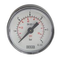 192-6330 RS PRO R 1/8 Analogue Pressure Gauge 6bar Back Entry 40mm Outside Diameter, With RS Calibration