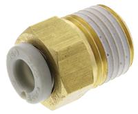 kq2h04-01as SMC Pneumatic Straight Threaded-to-Tube Adapter, R 1/8 Male, Push In 4 mm