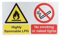 763-1715 RS PRO Fire Safety Hazard Warning Sign (English)