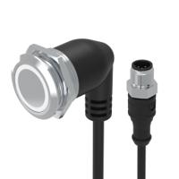 82-665c2154 EAO 82 Series Illuminated Push Button Switch, Momentary, Panel Mount, 22mm Cutout, 1CO, White LED, 35V, IP65, IP67