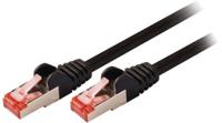 ccgl85221bk025 NedisCCGP85, 250mm Cat6, Black RJ45 to Male RJ45 Male, S/FTP, Terminated LSZH, PVC Sheath
