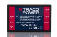 tmpw-50-124 TRACOPOWER Switching Power Supply, TMPW 50-124, 24V dc, 2.08mA, 50W, Dual Output, 90 → 305V ac Input Voltage