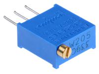 3296w-1-205lf 2MΩ, Through Hole Trimmer Potentiometer 0.5W Top Adjust Bourns, 3296