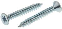 529-113 RS PRO Pozidriv Countersunk Steel Wood Screw, Bright Zinc Plated, No. 8 Thread, 1.1/4in Length