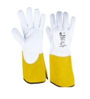 1532-150-pa-a-t11 GUYARD White, Yellow Leather Glove Abrasion Resistant, Tear Resistant, Puncture Resistant
