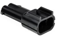 15300002 Delphi, Metri-Pack 280 Automotive Connector Plug Black Cable Mount 2 Way, Crimp Termination