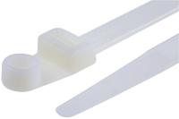 601-108 RS PRO Cable Tie, Screw Mount, 317.2mm x 7.8 mm, Natural Nylon, Pk-100