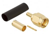 132114 Amphenol RF, Plug Cable Mount SMA Connector, 50Ω, Crimp Termination, Straight Body