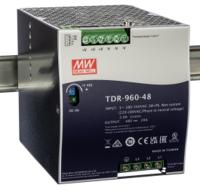 tdr-960-48 MEAN WELL TDR Switched Mode DIN Rail Power Supply, 340 → 550V ac ac Input, 48V dc dc Output, 20A Output, 960W