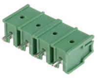 1988121 Phoenix Contact PT 2.5/ 4-7.5-H Series PCB Terminal Block, 4-Contact, 7.5mm Pitch, Through Hole Mount, Screw Termination
