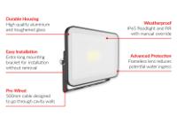 288-6292 RS PRO LED Floodlight, 1 LED, 10 W, 128lm, IP65, 220 → 240 V