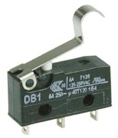 db1c-a1sb ZF Simulated Roller Lever Micro Switch, Solder Terminal, 6 A @ 250 V ac, SPDT