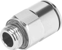 npqm-d-g18-q6-p10 Festo Straight Threaded Adaptor, G 1/8 Male to Push In 6 mm, Threaded-to-Tube Connection Style, 558662