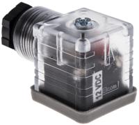 811-8171 RS PRO 3P+E DIN 43650 A, Female Solenoid Valve Connector with Indicator Light, 12 V dc Voltage