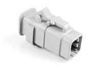 atm06-6s-sr01gy Amphenol Industrial, ATM Automotive Connector Plug Grey Cable Mount 6 Way, Crimp Termination ATM06-6S-SR01GY
