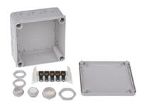 60703 WISKA Combi Series Grey Polypropylene Junction Box, IP66, IP67, 140 x 140 x 82mm