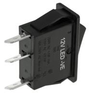 c5503pllaa Arcolectric (Bulgin) Ltd Illuminated SPST, On-Off Rocker Switch Panel Mount