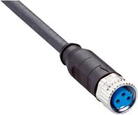 yf8u13-100ua1xleax Straight Female M8 to Flying Leads Sensor Actuator Cable, 3 Core 10m Cable