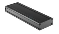 188-1253 RS PRO Black Extruded Aluminium Heat Sink Case, IP40, Black Lid, 300 x 100 x 41mm