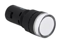 909-2465 RS PRO, Panel Mount White LED Pilot Light, 16mm Cutout, IP40, Round, 230V ac