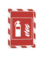 4945132 Durable MagneticDURAFRAME® MAGNETIC SECURITY Red/White A4 Metal Information Frame, 4.5mm Height, 236mm Width