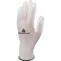 ve70206 Delta Plus VE702 White Polyamide Polyamide Work Gloves, Size 6, Polyurethane Coating
