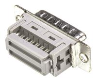 09662286700 HARTING D-Sub Standard 15 Way Right Angle Cable Mount D-sub Connector Plug, 2.77mm Pitch