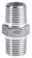 499-2931 RS PRO Stainless Steel Pipe Fitting Hexagon Hexagon Nipple, Male R 1/4in x Male R 1/4in