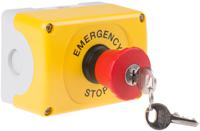 1tvc101000p3206 ABB Key Release Emergency Stop Push Button, Surface Mount, 1NC, IP66