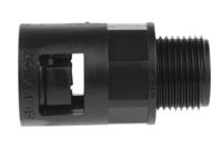 7tca296000r0585-al21m20abl Adaptaflex Straight, Conduit Fitting, 21mm Nominal Size, M20, Nylon 66, Black IP66 rating