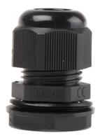 ngm20s-blk HellermannTyton NGM Series Black Nylon Cable Gland, M20 Thread, 6mm min., 12mm max., IP68