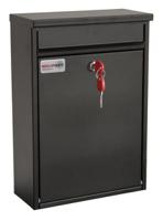 bspb-front250-rk Black Mailbox, 365 mm x 250mm x 110 mm