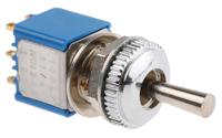 106471175 APEM Toggle Switch, Panel Mount, (On)-Off-(On), DPDT, Solder Terminal, 24V dc
