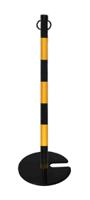204-1765 RS PRO Black & Yellow Steel Barrier Post