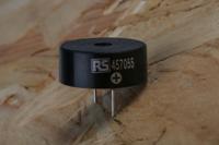 457-055 RS PRO 95dB Through Hole Continuous Internal Piezo Buzzer, 23.5 (Dia.) x 9.5mm, 3V dc Min, 30V dc Max