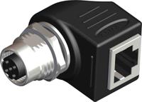 201-7085 RS PRO Right Angle 1 Pole M12 Socket to 1 Pole Socket Adapter