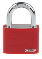 50870-t65al40-red ABUS Key Weatherproof Aluminium, Steel Safety Padlock, 6.5mm Shackle, 43mm Body