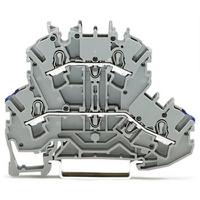2002-2202 WAGO  TOPJOB S Series Grey, 2.5mm², 2-Level, Push In Termination, ATEX, CSA, IECEx