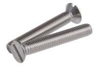 914-1703 RS PRO Slot M6 Countersunk A2 304 Stainless Steel Machine Screws DIN 963 x 40.0mm