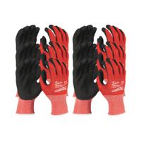 4932471614 Milwaukee CUT A Black, Red Nitrile Nitrile Work Gloves, Nitrile Coating