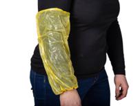 o0095 RS PRO Yellow Disposable Polythene Arm Protector for Food Industry Use, 400mm Length, 22 x 40 cm