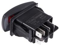 vdbbhyvc-xzdxx-1-xpto1 Carling Technologies Illuminated DPDT, On-(On) Rocker Switch Panel Mount